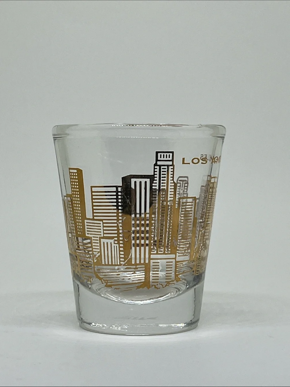 Gold Skyline Los Angeles Shot Glass